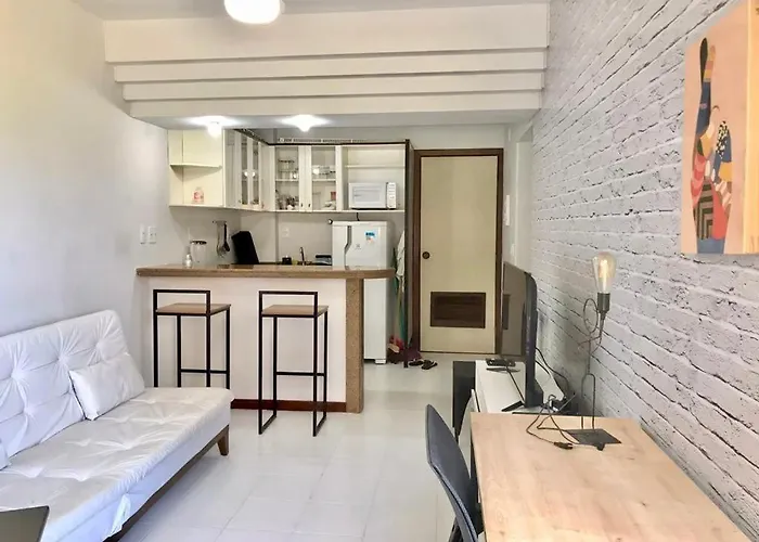 Flat vista mar com estacionamento incluído